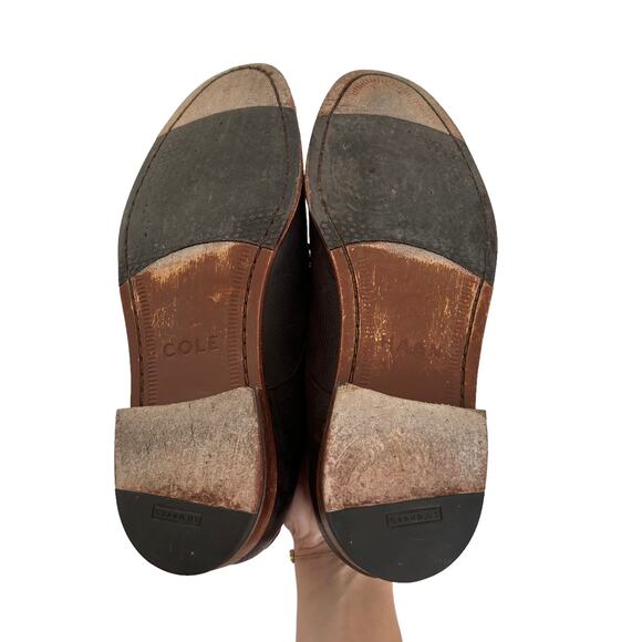 Cole Haan Grand OS Brown Leather Lace Up Loafers Sz 9.5 - Picture 6 of 8